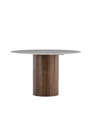 Vind Härön Matbord - Mocca / Mörkgrå Marblelook