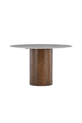 Vind Härön Matbord - Mocca / Mörkgrå Marblelook