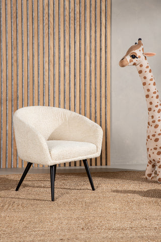 Venture Home Fluffy Barn Enkelsoffa - Svart / Vit Teddy