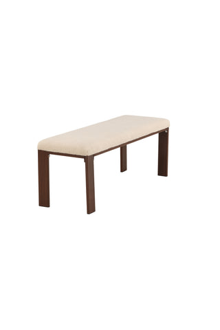 Venture Home Chester Bench - Mörk valnötsträlook / Offwhite Fleece
