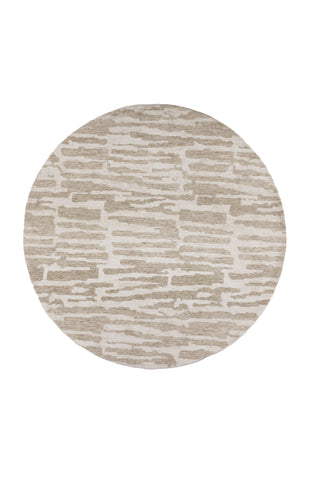 Venture Home Milos Mikropolyester - 200*200- -Rund-Vit/Beige