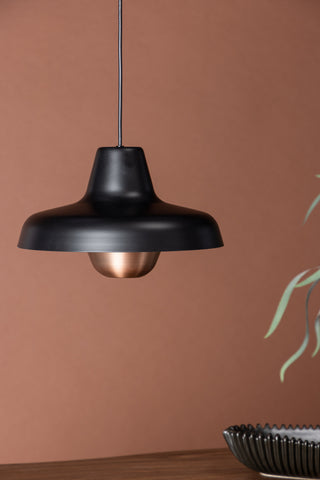 Venture Home Högbyn 30cm Pendellampa - Mattsvart / Metall, Kopparfinish