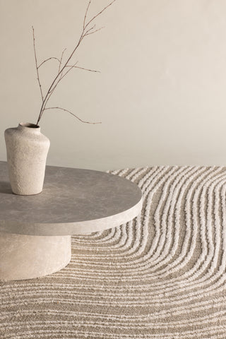 Venture Home Melle Mikropolyester - 200*200- -Rund-Ivory Beige