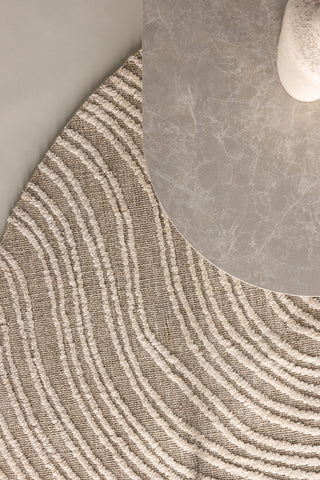 Venture Home Melle Mikropolyester - 200*200- -Rund-Ivory Beige