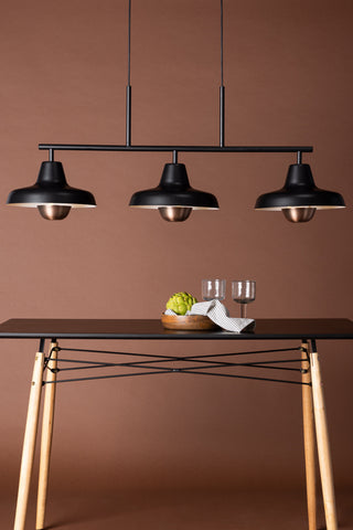 Venture Home Stöten Pendellampa - Mattsvart / Metall, Kopparfinish