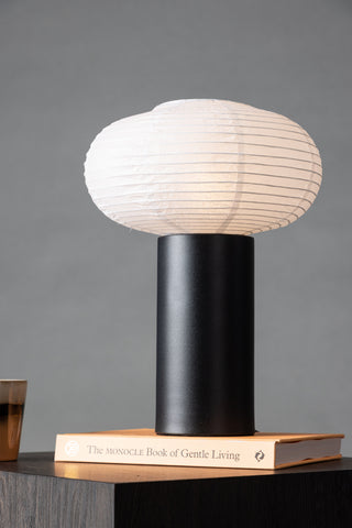 Venture Home Hovfjället 25cm Bordslampa - Svart / Rispapper
