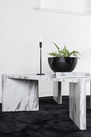 Venture Home Rogaland Soffbord - White Marblelook / MDF