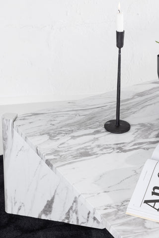 Venture Home Rogaland Soffbord - White Marblelook / MDF
