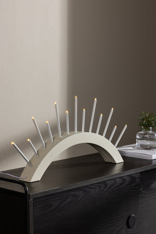 Venture Home Björnrike Ljusstake - Whitewash / MDF