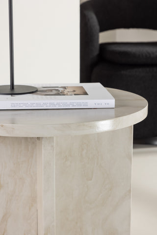 Venture Home Ålesund Sidobord φ50 - Marmorlook /