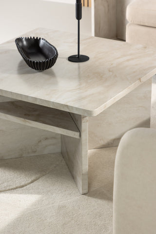 Venture Home Ålesund Soffbord 75*75 - Marmorlook /