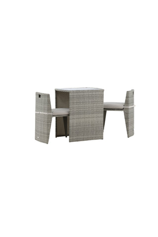 Venture Home Savanna - Caféset- Grå - Wicker -