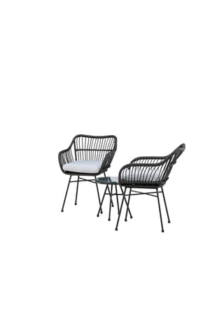 Venture Home Viga - Balkongset - Svart - Wicker -
