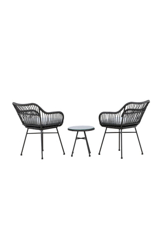 Venture Home Viga - Balkongset - Svart - Wicker -
