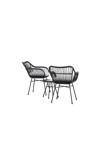 Venture Home Viga - Balkongset - Svart - Wicker -