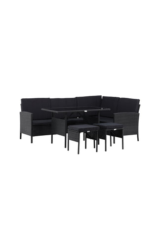Venture Home Knock - Hörnsoffa- Svart/Svart - Wicker -