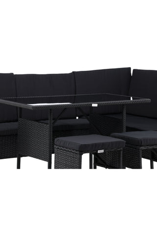 Venture Home Knock - Hörnsoffa- Svart/Svart - Wicker -