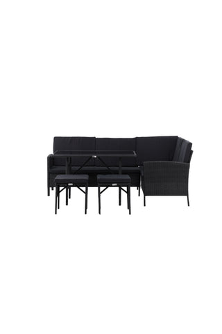Venture Home Knock - Hörnsoffa- Svart/Svart - Wicker -