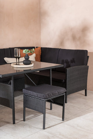 Venture Home Knock - Hörnsoffa- Svart/Svart - Wicker -