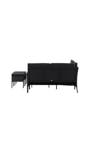Venture Home Knock - Hörnsoffa- Svart/Svart - Wicker -