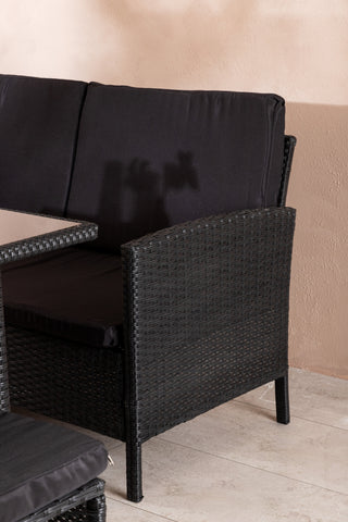 Venture Home Knock - Hörnsoffa- Svart/Svart - Wicker -