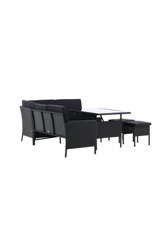 Venture Home Knock - Hörnsoffa- Svart/Svart - Wicker -