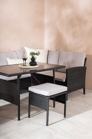 Venture Home Knock - Hörnsoffa- Svart/Grå - Wicker -
