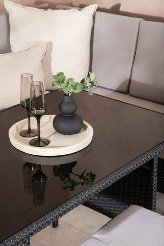 Venture Home Knock - Hörnsoffa- Svart/Grå - Wicker -