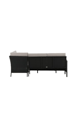 Venture Home Knock - Hörnsoffa- Svart/Grå - Wicker -