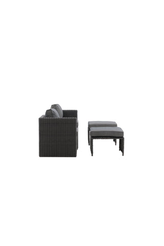 Venture Home Quad - Soffset - Svart - Wicker -
