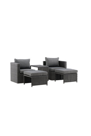 Venture Home Quad - Soffset - Svart - Wicker -
