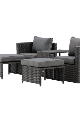 Venture Home Quad - Soffset - Svart - Wicker -