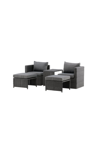 Venture Home Quad - Soffset - Svart - Wicker -