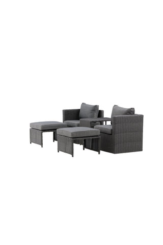 Venture Home Quad - Soffset - Svart - Wicker -
