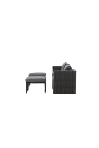 Venture Home Quad - Soffset - Svart - Wicker -
