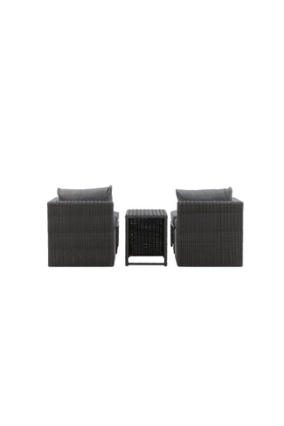 Venture Home Quad - Soffset - Svart - Wicker -