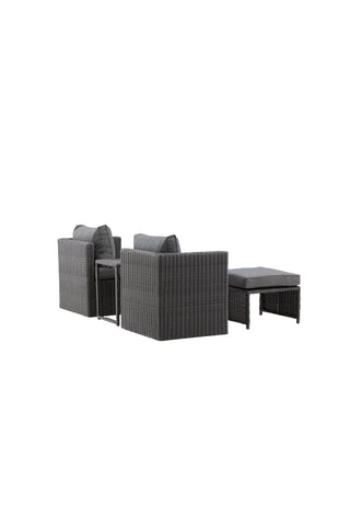 Venture Home Quad - Soffset - Svart - Wicker -