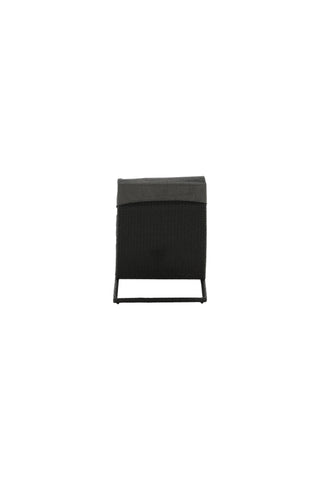 Venture Home Archie - Sun Lounge inc. Kudde- Svart - Wicker -
