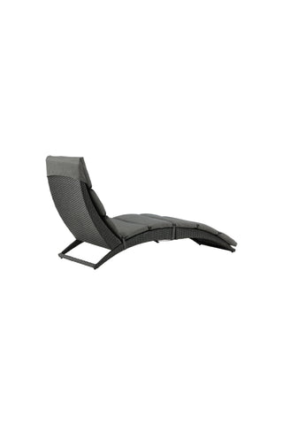 Venture Home Archie - Sun Lounge inc. Kudde- Svart - Wicker -