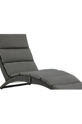 Venture Home Archie - Sun Lounge inc. Kudde- Svart - Wicker -