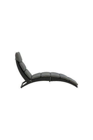 Venture Home Archie - Sun Lounge inc. Kudde- Svart - Wicker -