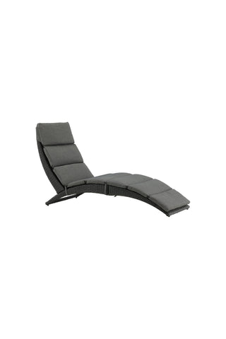 Venture Home Archie - Sun Lounge inc. Kudde- Svart - Wicker -