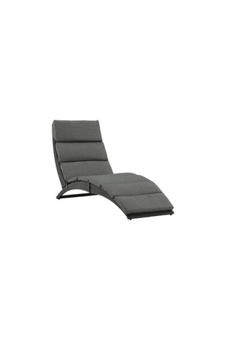 Venture Home Archie - Sun Lounge inc. Kudde- Svart - Wicker -