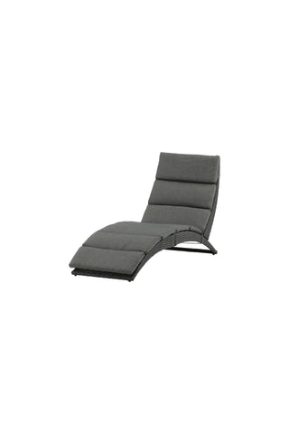 Venture Home Archie - Sun Lounge inc. Kudde- Svart - Wicker -