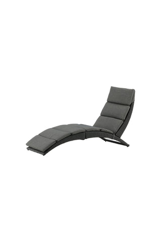 Venture Home Archie - Sun Lounge inc. Kudde- Svart - Wicker -
