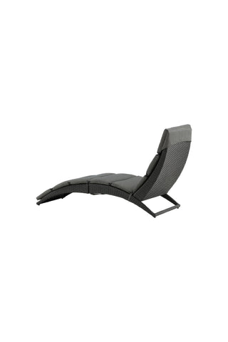 Venture Home Archie - Sun Lounge inc. Kudde- Svart - Wicker -