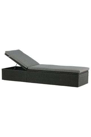 Venture Home Quad - Sun Lounge inkl. Kudde- Svart - Wicker -
