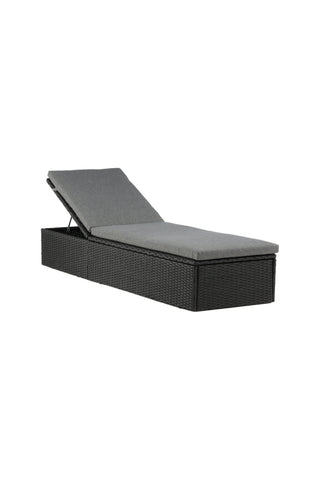 Venture Home Quad - Sun Lounge inkl. Kudde- Svart - Wicker -