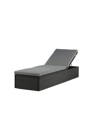 Venture Home Quad - Sun Lounge inkl. Kudde- Svart - Wicker -
