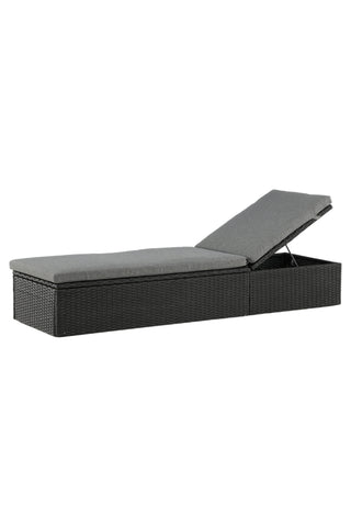 Venture Home Quad - Sun Lounge inkl. Kudde- Svart - Wicker -